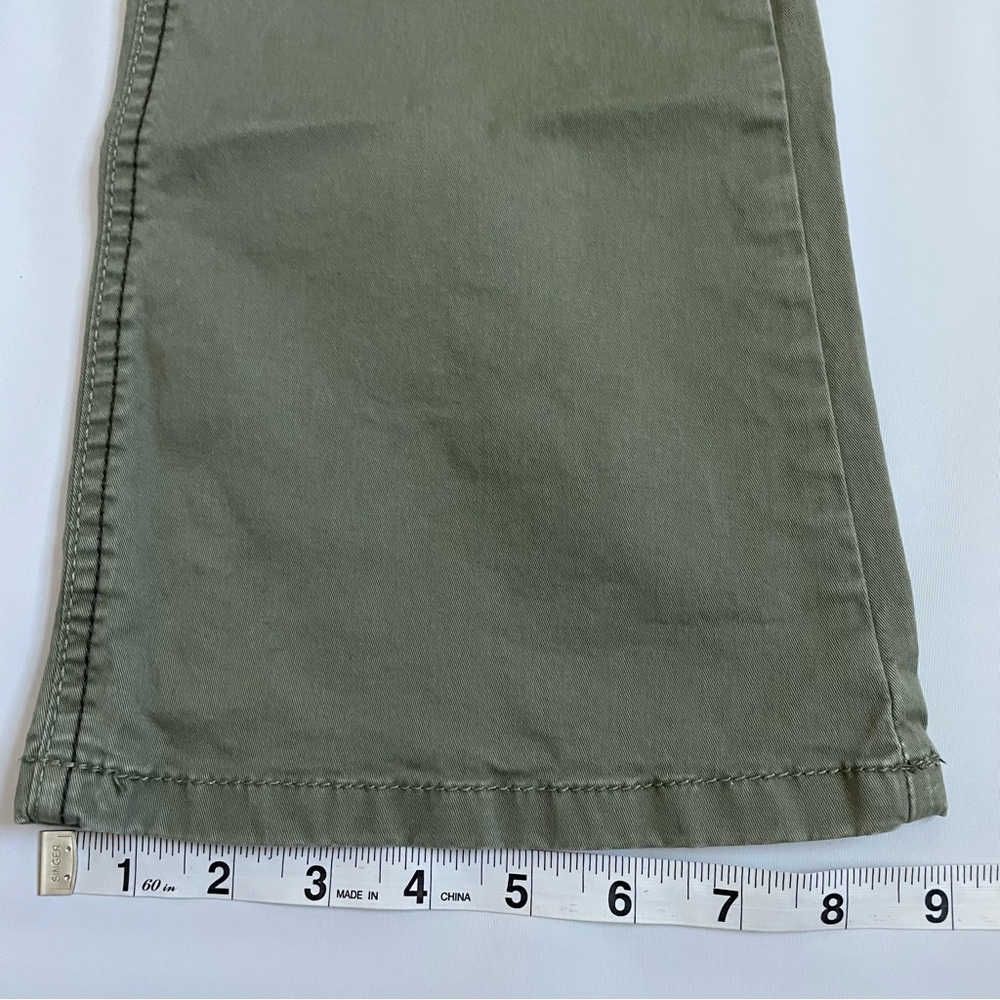 Faded Glory Girls Olive Green Flare Pants - Size 7 - Adjustable Waist - Picture 13 of 14